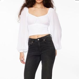 Lillie Balloon Sleeve Smocked Top